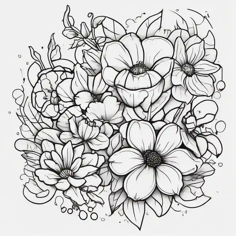 november, april, march, decmber, august, septemeber birth flower tattoo fishing tattoos – Cartoon, Couleurs vives